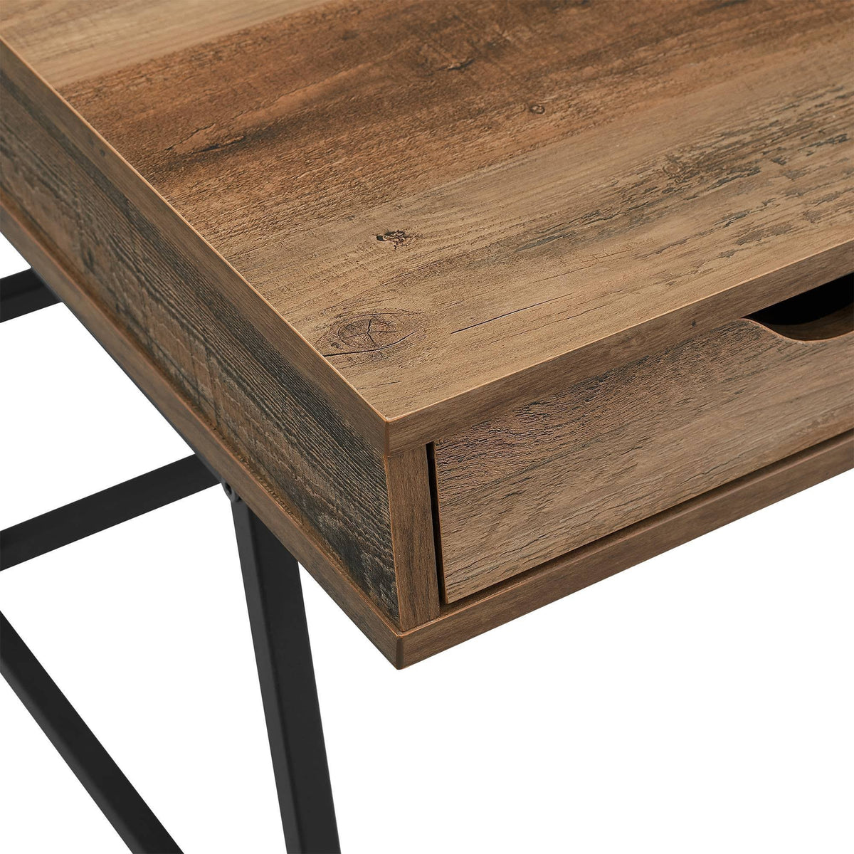 3 Drawer Reclaimed Barnwood Writing Desk A6505
