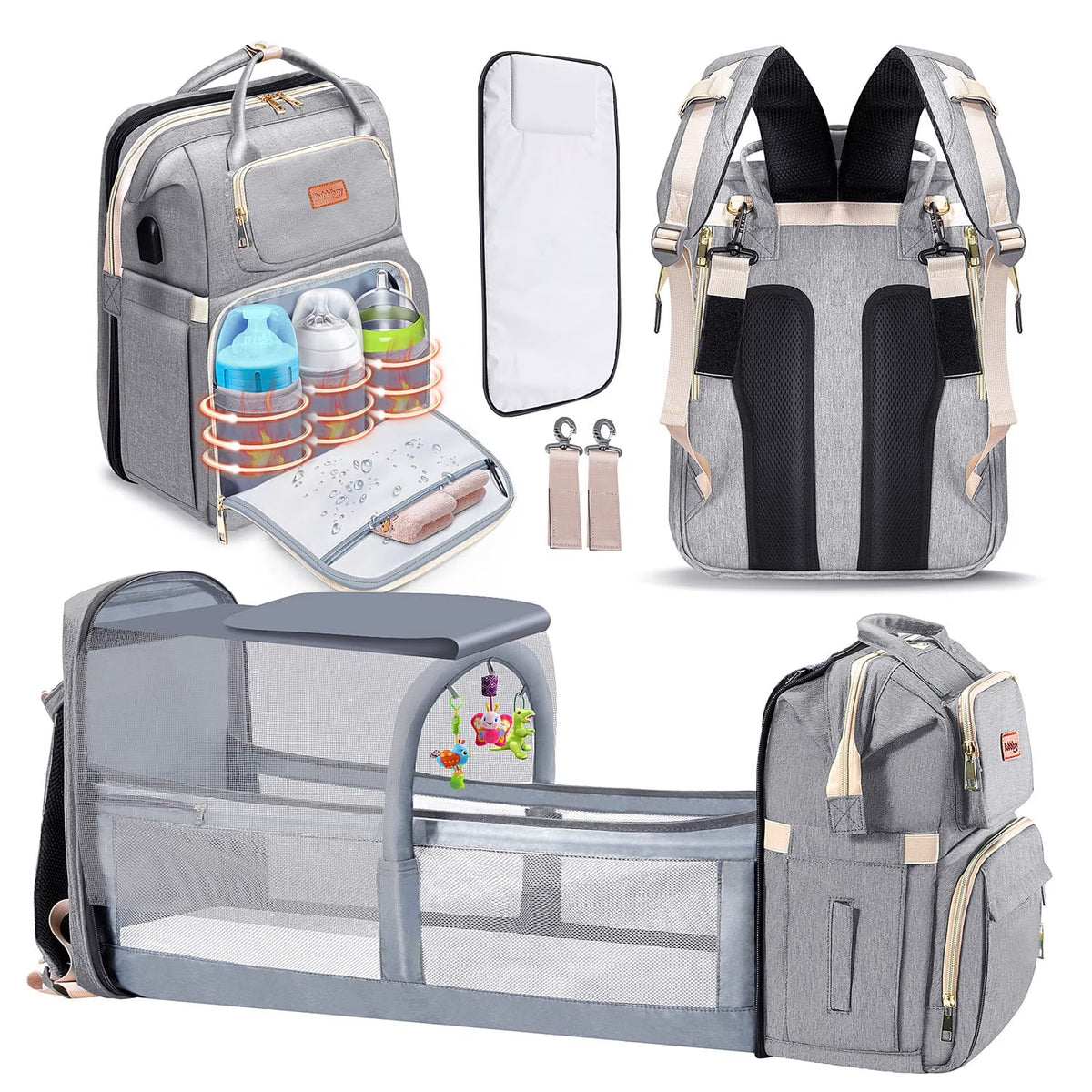 Waterproof Changing Station Backpack Diaper Bag P93993